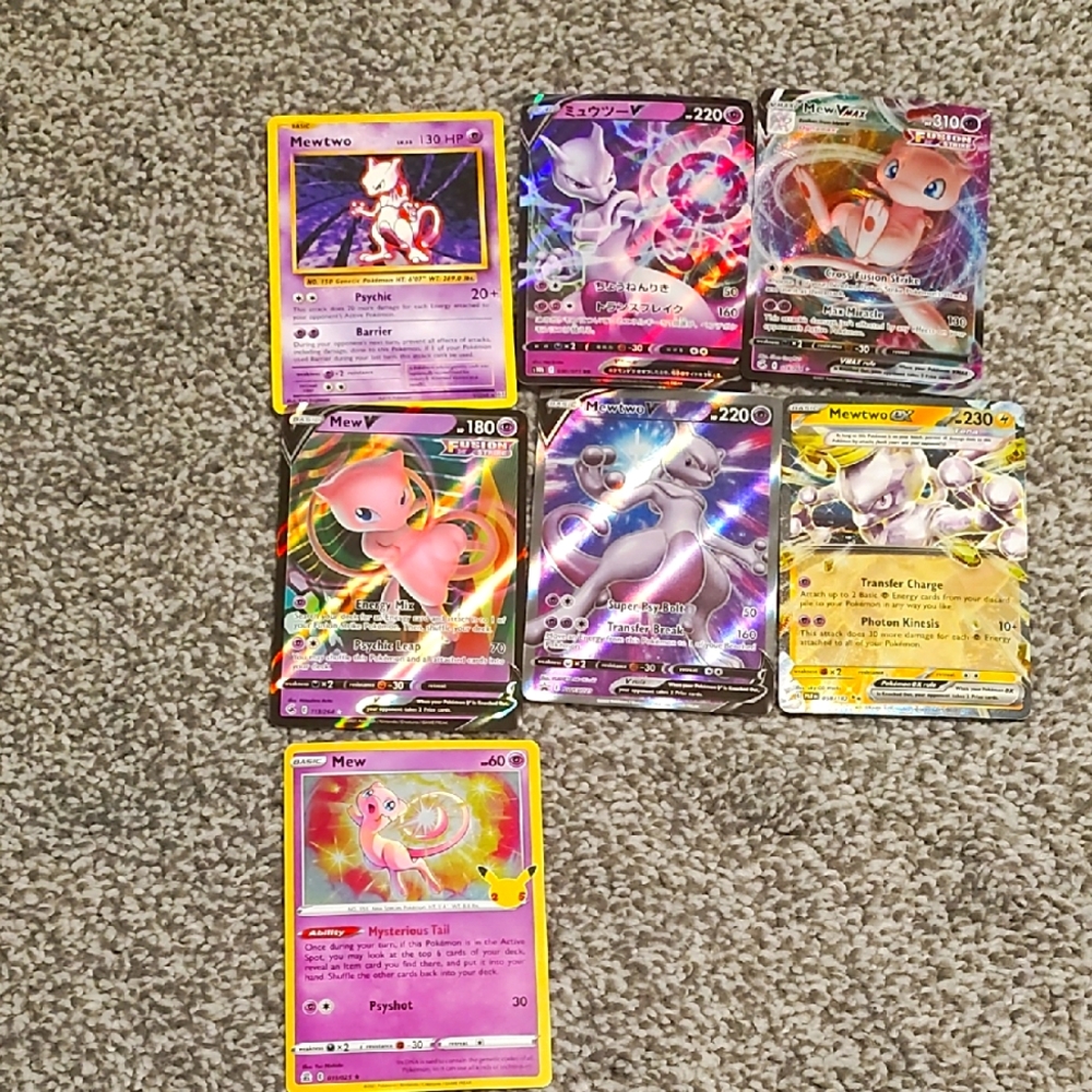 Pokemon Mewtwo and Mew Card Collection